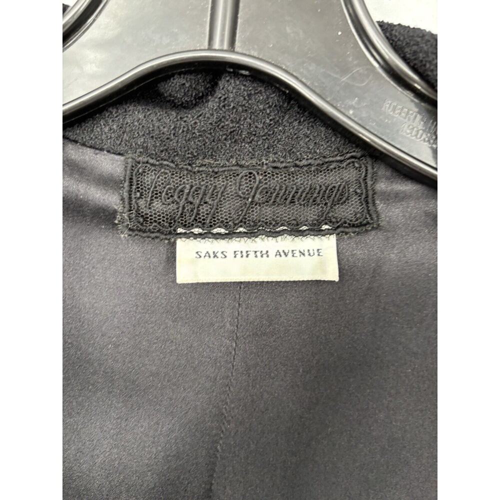 Vintage Peggy Jennings Theatre Coat Womens 1X Ostrich Feather Avant Garde Black - Picture 6 of 12